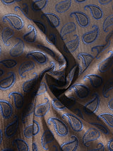 Brown & Blue Paisley Performance Silk™ Pocket Square - TOSSIDO