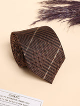 Brown Check Performance Silk™ Necktie - TOSSIDO