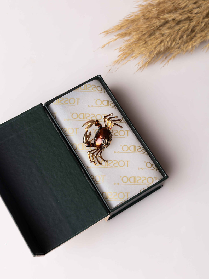 Brown Crab Brooch - TOSSIDO