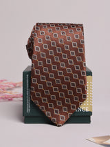 Brown Diamond Geometric Necktie