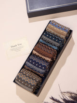 Brown Fair Isle Socks – Pack of 5 - TOSSIDO