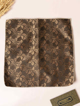 Brown Floral Jacquard Pocket Square - TOSSIDO