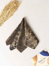 Brown Floral Jacquard Pocket Square - TOSSIDO