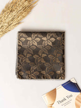 Brown Floral Jacquard Pocket Square - TOSSIDO