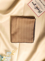 Brown Geometric Jacquard Pocket Square - TOSSIDO