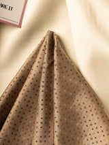 Brown Geometric Jacquard Pocket Square - TOSSIDO