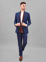 Brown Geometric Reversible Stole & Pocket Square Set - TOSSIDO