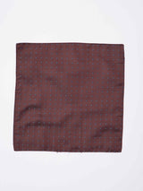 Brown Geometric Reversible Stole & Pocket Square Set - TOSSIDO