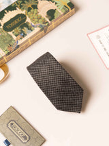 Brown Geometric Wool Necktie - TOSSIDO