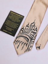Brown Hand - Painted Woven Necktie - Monument - TOSSIDO