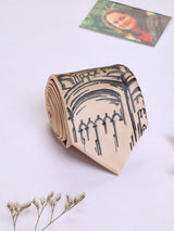 Brown Hand - Painted Woven Necktie - Monument - TOSSIDO