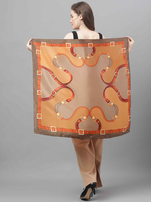 Brown Novelty Scarf & Scarf Bag Set - TOSSIDO