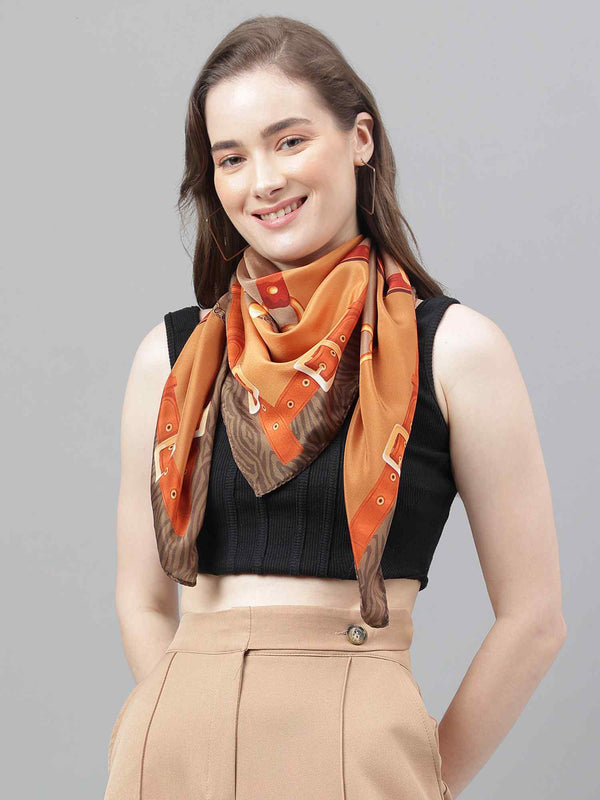 Brown Novelty Scarf & Scarf Bag Set - TOSSIDO