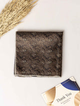 Brown Paisley Jacquard Pocket Square - TOSSIDO