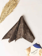 Brown Paisley Jacquard Pocket Square - TOSSIDO