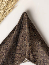 Brown Paisley Jacquard Pocket Square - TOSSIDO