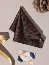 Brown Paisley Performance Silk™ Pocket Square - TOSSIDO