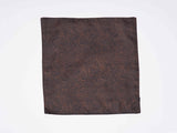 Brown Paisley Reversible Stole & Pocket Square Set - TOSSIDO
