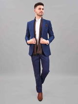 Brown Paisley Reversible Stole & Pocket Square Set - TOSSIDO