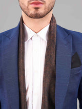 Brown Paisley Reversible Stole & Pocket Square Set - TOSSIDO