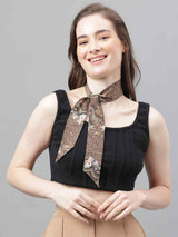 Brown Paisley Scarf & Scarf Bag Set - TOSSIDO