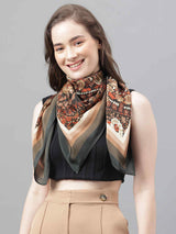 Brown Paisley Scarf & Scarf Bag Set - TOSSIDO