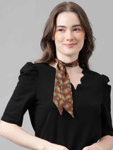 Brown Paisley Scarf & Scarf Bag Set - TOSSIDO