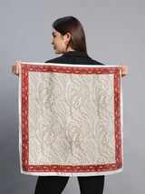 Brown Paisley Short Scarf - TOSSIDO