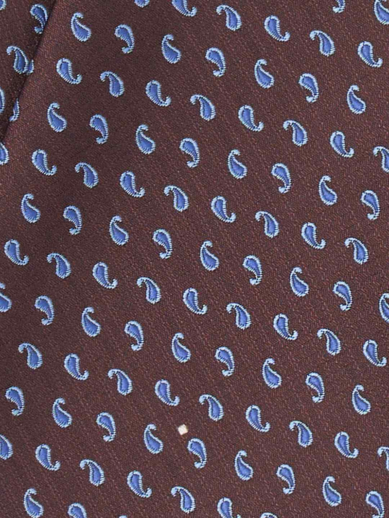 Brown Paisley Woven Cravat & Pocket Square Set - TOSSIDO