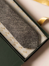 Brown Solid Wool Necktie - TOSSIDO