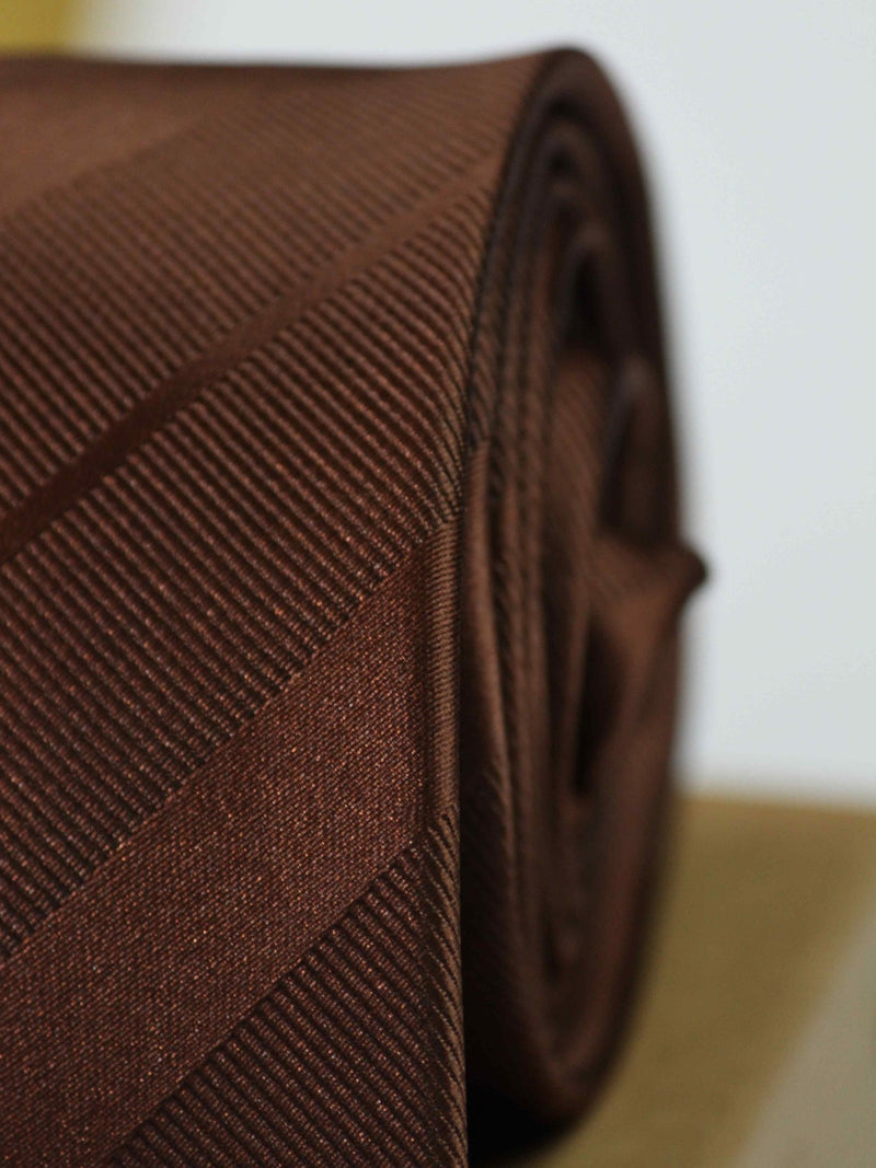 Brown Stripe Woven Necktie - TOSSIDO