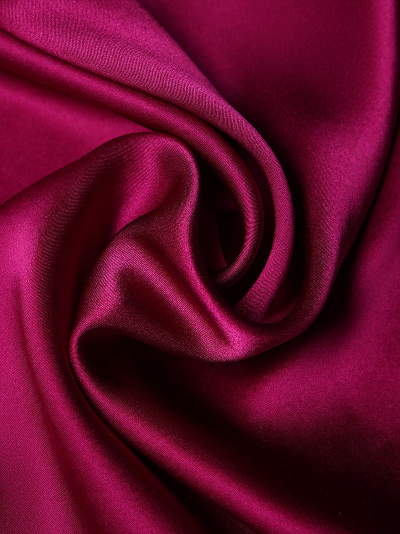 Burgundy Solid Silk Pocket Square - TOSSIDO