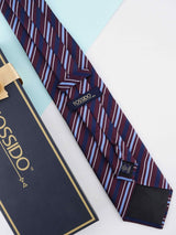 Burgundy Striped Broad Necktie - TOSSIDO