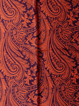 Burnt Orange Paisley Printed Satin Neckerchief - TOSSIDO