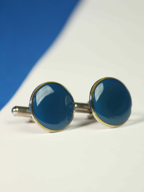 Cerulean Solid Cufflink - TOSSIDO