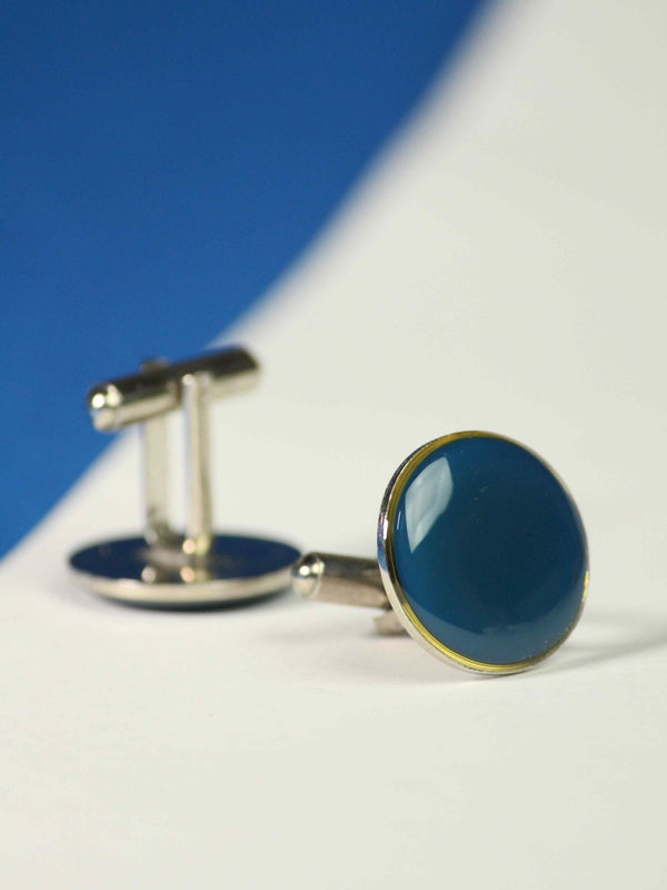 Cerulean Solid Cufflink - TOSSIDO
