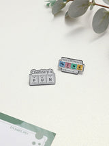 Chemistry Is Fun & Think Periodically Enamel Pin Set of 2