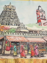 Chennai Temples & Towers Variant Printed Pocket Square