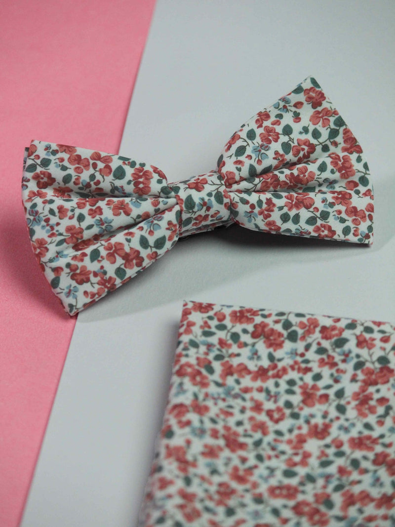 Cherry Drop Bowtie & Pocket Square Set - TOSSIDO