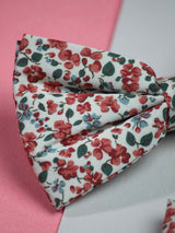 Cherry Drop Bowtie & Pocket Square Set - TOSSIDO