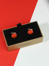 Claret Solid Cufflink - TOSSIDO