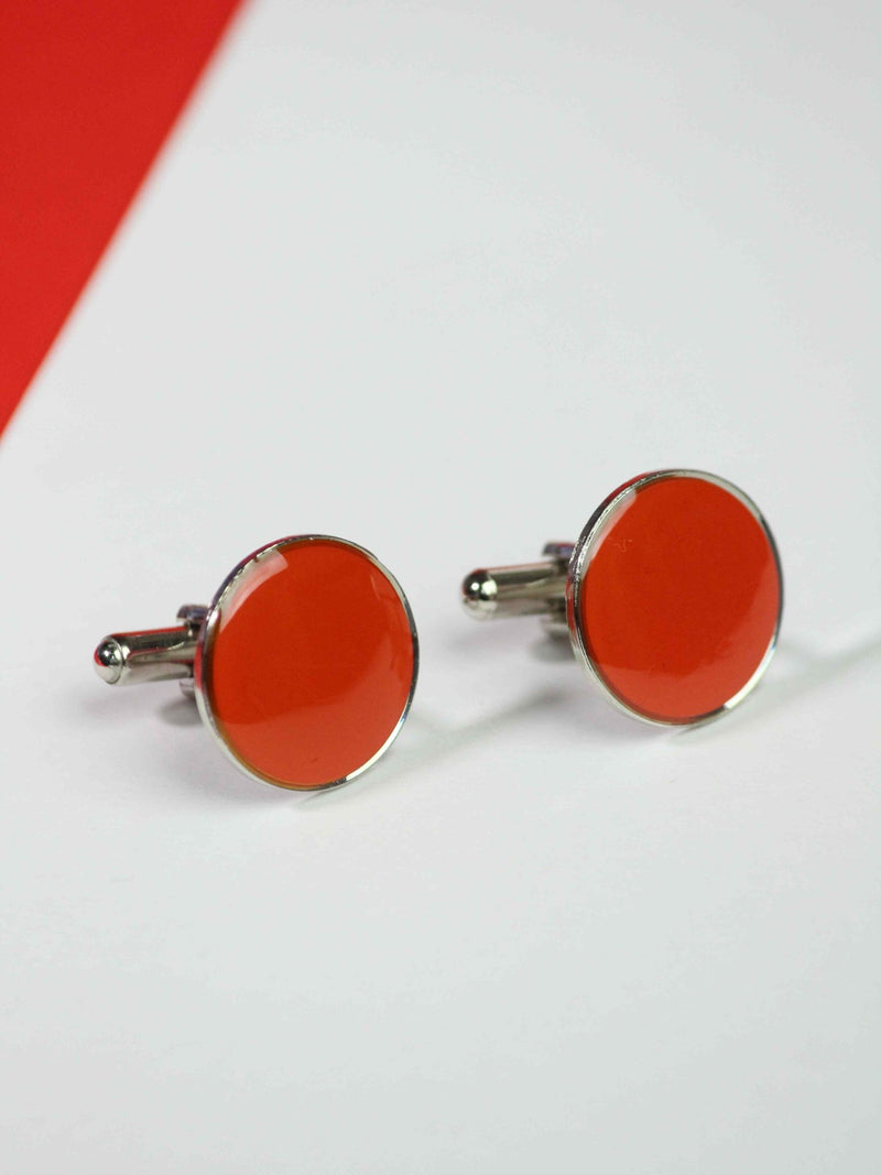 Claret Solid Cufflink - TOSSIDO