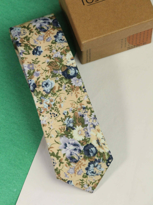 Classic Floral Skinny Necktie - TOSSIDO