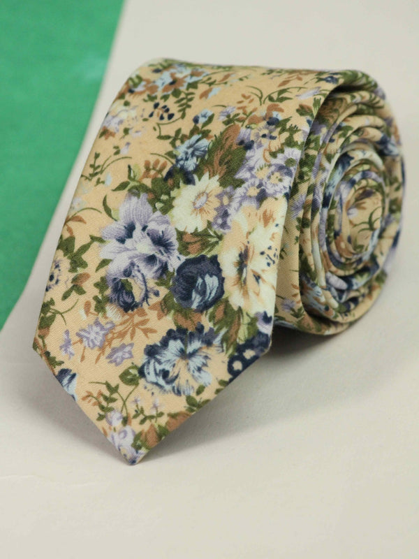 Classic Floral Skinny Necktie - TOSSIDO