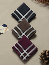 Classic Multi Tone Check Cotton Handkerchief Set - TOSSIDO