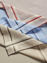 Classic Multi Tone Windowpane Check Cotton Handkerchief Set - TOSSIDO