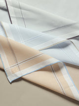 Classic Pastel Windowpane Check Cotton Handkerchief Set - TOSSIDO