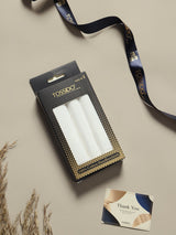 Classic White Jacquard Stripe Cotton Handkerchief Set - TOSSIDO