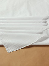Classic White Pocket Cotton Handkerchief Set - TOSSIDO