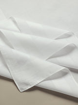 Classic White Self Stripe Cotton Handkerchief Set - TOSSIDO